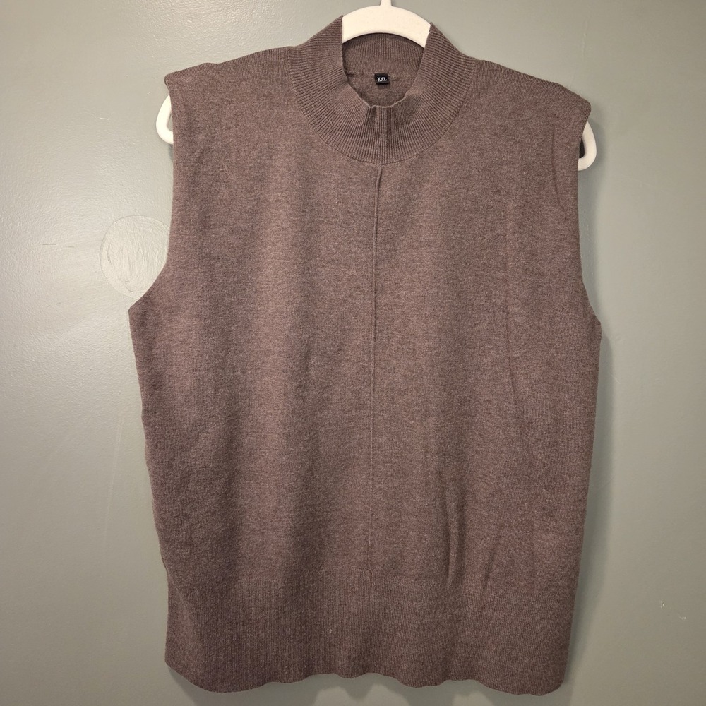 Arach & Cloz Wool Blend Mockneck Sleeveless Sweater Vest, Women's‎ Size XXL